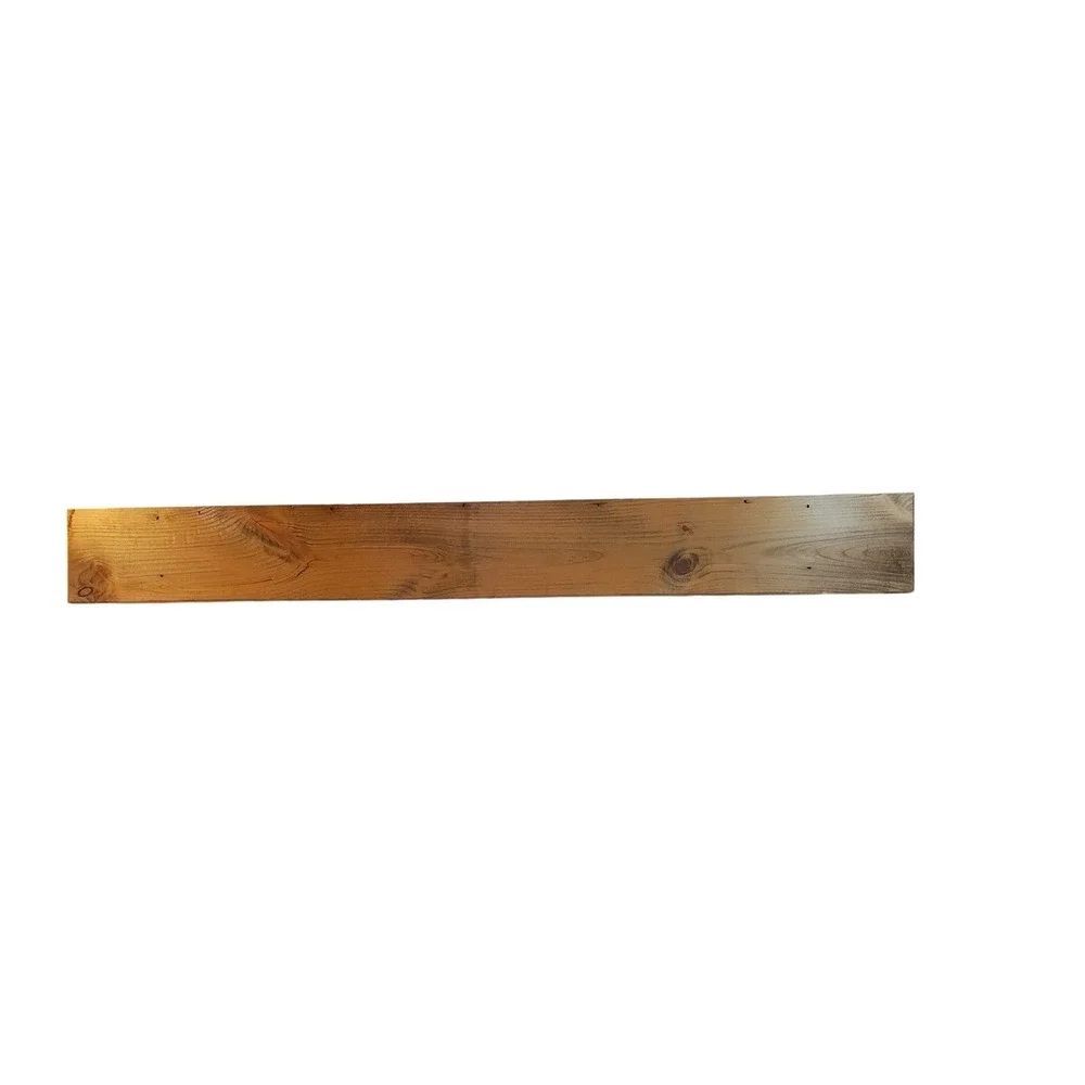Vintage Wood Wall Shelf Scalloped Gingerbread Cutout 4 Peg Coat Rack Brown 48